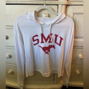 SMU lightweight cotton hooded sweatshirt. Size S, super clean and hardly worn!